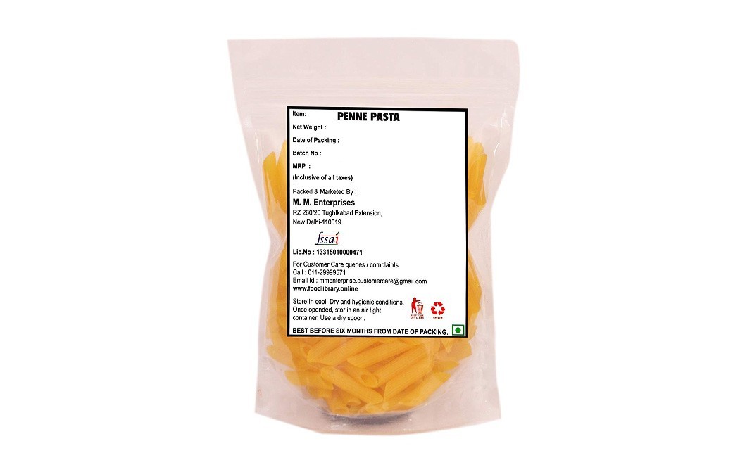 Food Library Penne Pasta    Pack  400 grams